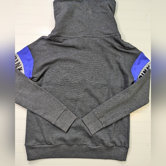 VS PINK Gray Funnel Neck Hoodie - Picture 2 of 3